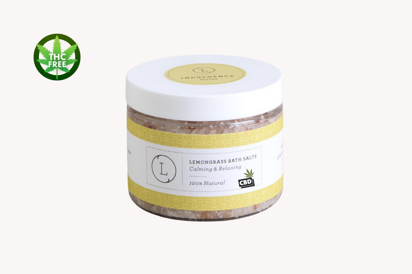 Grapefruit Natural Bath Salt Soak with CBD. Made with Dead sea, Epsom and Himalayan salts (THC frtee)