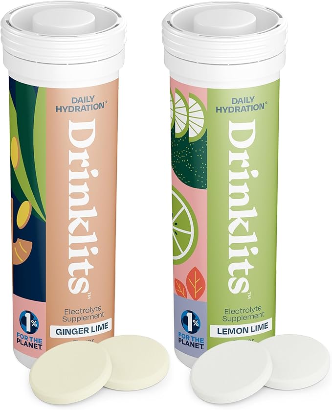 Simply the Best Hydration, Vitamins, Electrolyte Tablets, Ginger-Lime and Lemon Lime, 2 Pack (20 Servings)