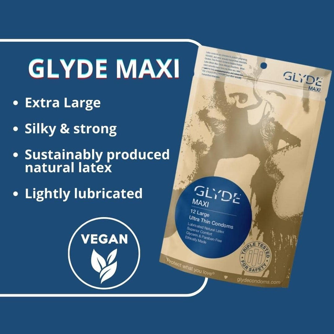 Glyde Maxi LARGE Size Vegan Condoms