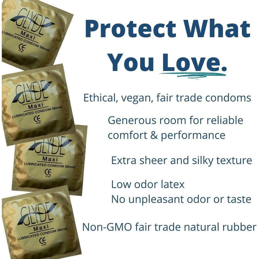 Glyde Maxi LARGE Size Vegan Condoms