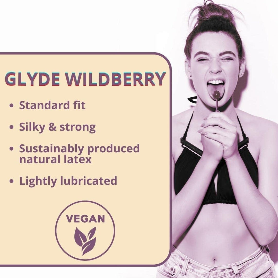 Glyde Ultra Organic Wildberry Flavored Vegan Condoms