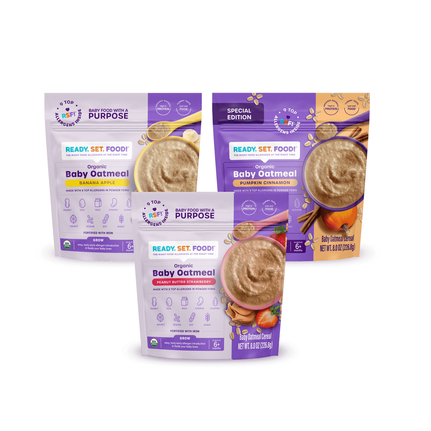 Organic Baby Oatmeal - Variety Packs