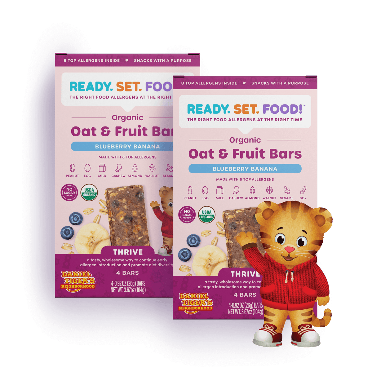 Organic Oat & Fruit Bars - Daniel Tiger Blueberry Banana