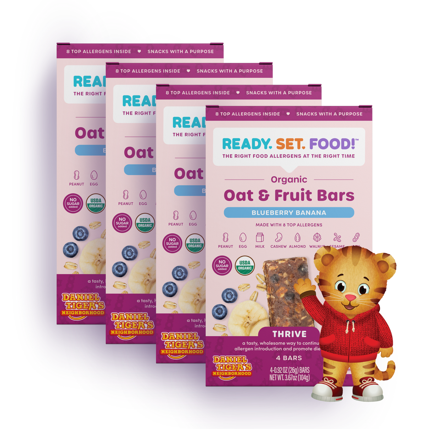 Organic Oat & Fruit Bars - Daniel Tiger Blueberry Banana