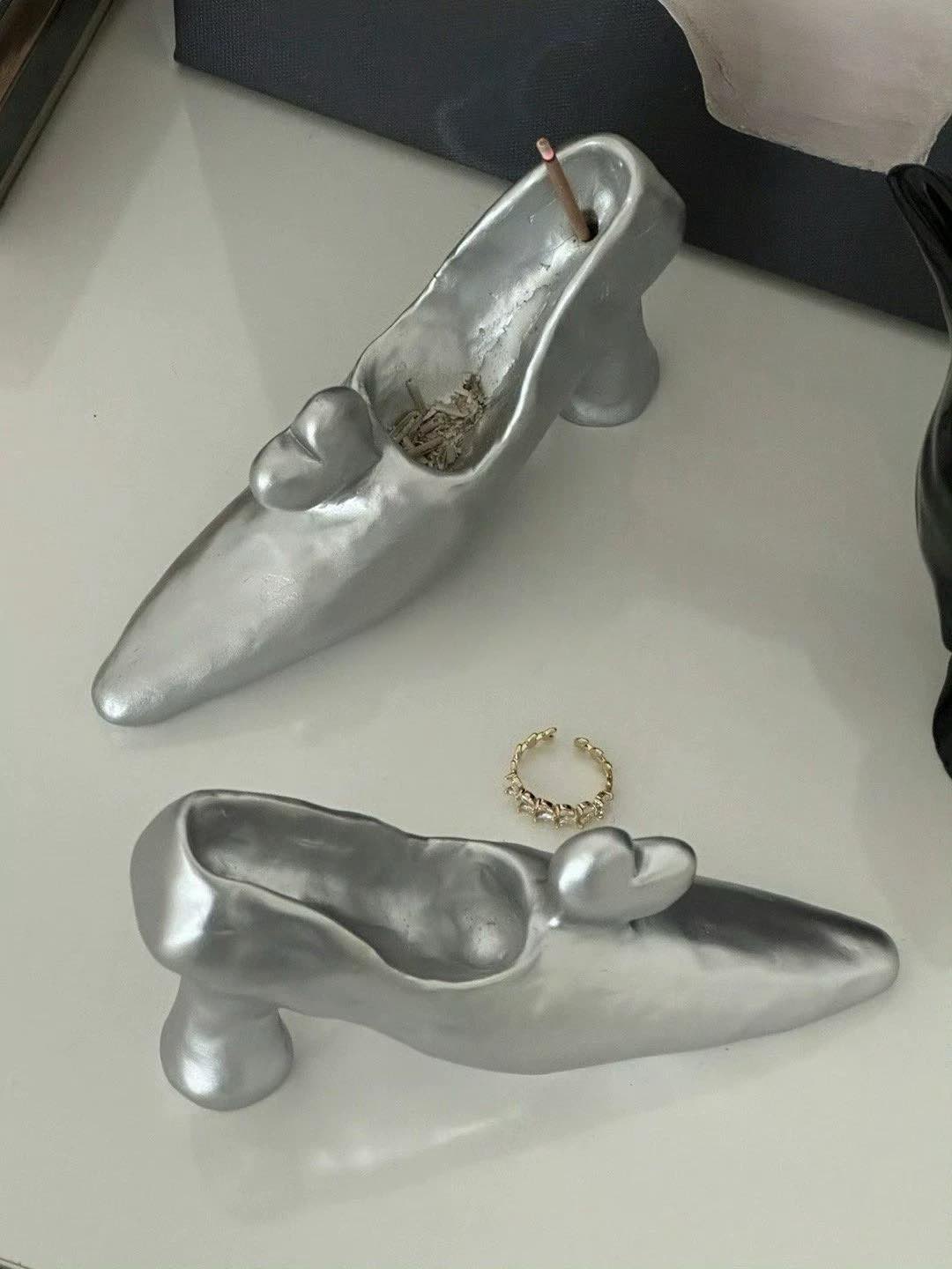 Handmade Funky Memphis Heels Incense Holder Set Of 2 Pcs