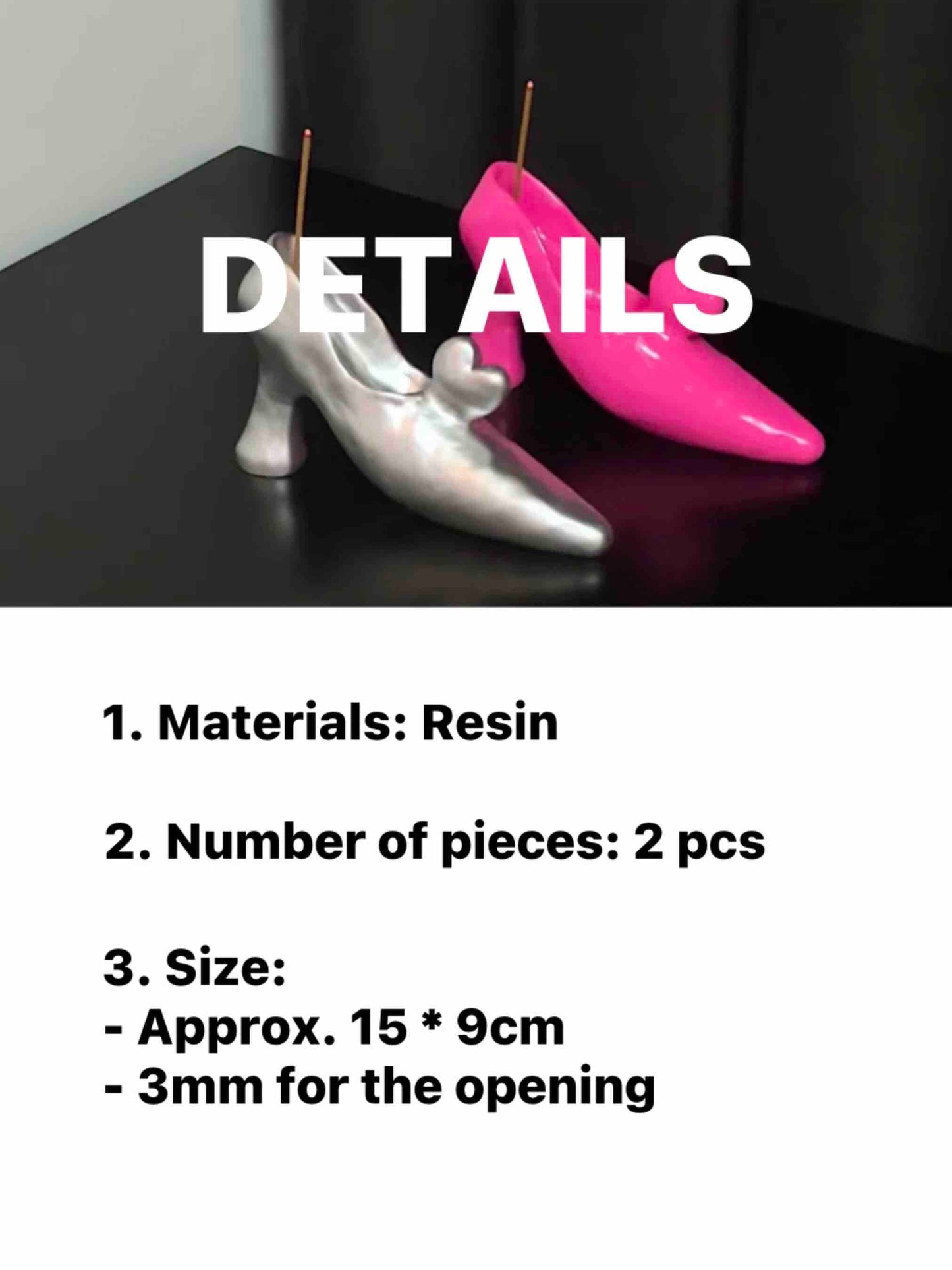 Handmade Funky Memphis Heels Incense Holder Set Of 2 Pcs