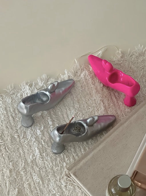 Handmade Funky Memphis Heels Incense Holder Set Of 2 Pcs