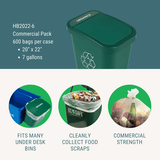 20x22" COMPOSTABLE BIN LINER, 0.6 MIL