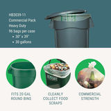 30x39" HEAVY DUTY COMPOSTABLE BIN LINER. 1.1 MIL