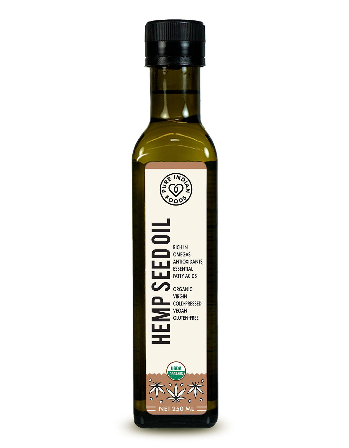 Hemp Seed Oil, Virgin & Certified Organic - 250 mL