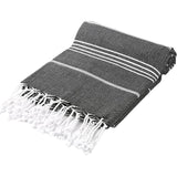 Pure Series: Sustainable Turkish Towel - Black by Hilana Upcycled Cotton