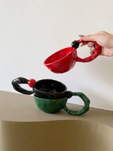 Handmade Irregular Retro Ceramic Bubble Coffee Mug, Espresso Cup