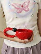 Handmade Irregular Retro Ceramic Bubble Coffee Mug, Espresso Cup