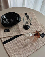 Handmade Retro Nordic Woven Reed Placemat for Elegant Table Setting