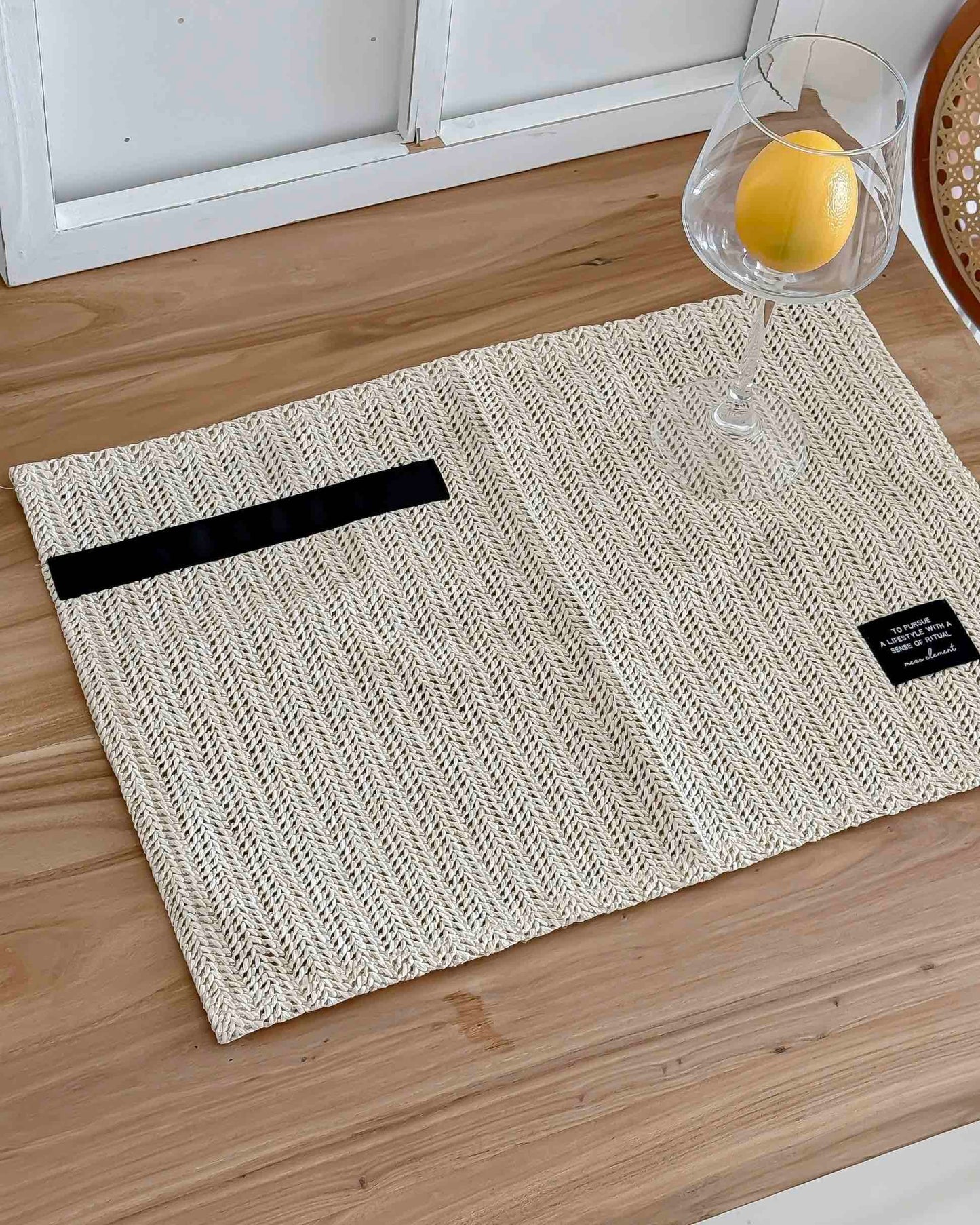 Handmade Retro Nordic Woven Reed Placemat for Elegant Table Setting