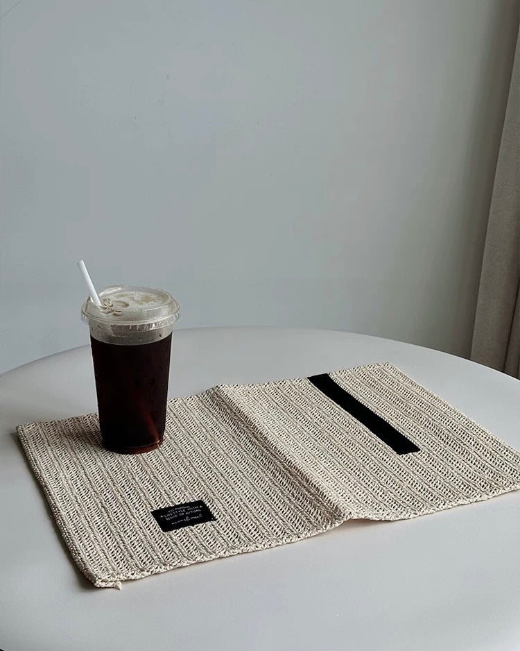 Handmade Retro Nordic Woven Reed Placemat for Elegant Table Setting