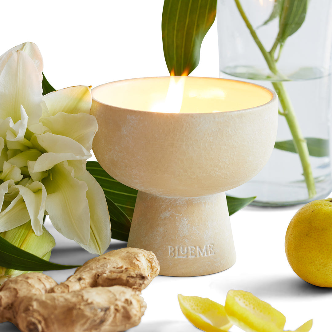 Happiness - Ceramic Refillable Candle - Yuzu & Ginger