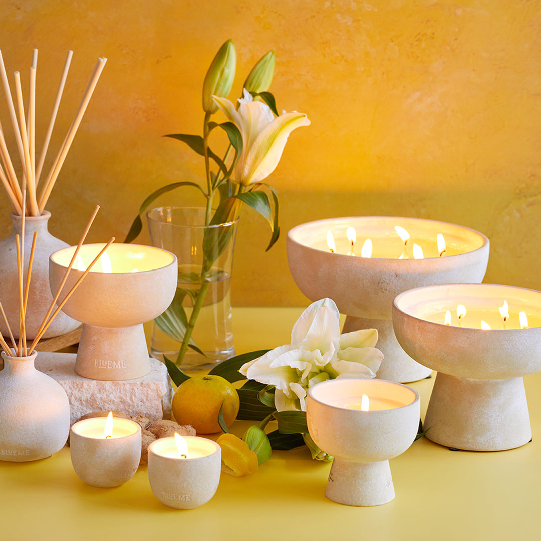 Happiness - Ceramic Refillable Candle - Yuzu & Ginger