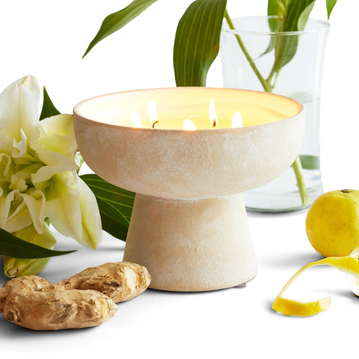 Happiness - Ceramic Refillable Candle - Yuzu & Ginger