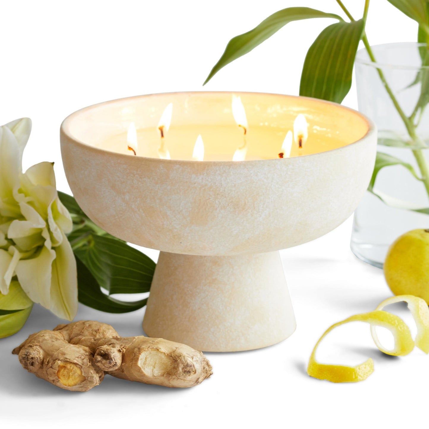 Happiness - Ceramic Refillable Candle - Yuzu & Ginger