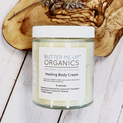 Healing Body Cream / organic body lotion / winter skin / dry skin / deep moisturizer