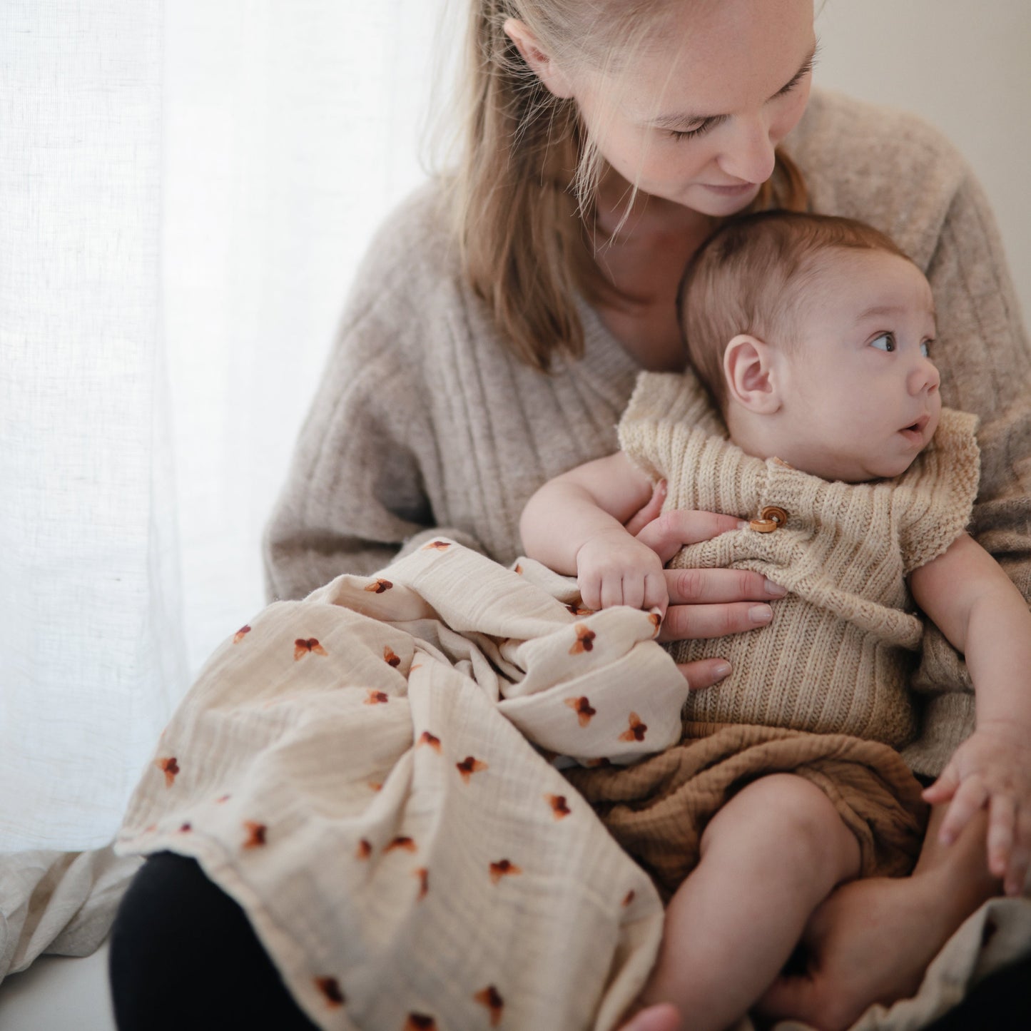 Organic Cotton Muslin Swaddle Blanket