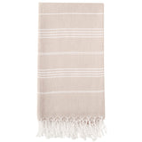 Pure Series Sustainable Turkish Towel Beige by Hilana Upcycled Cotton
