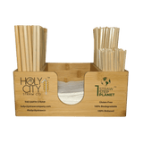 Bamboo Straw and Napkin Bar Caddy by Holy City Straw Company