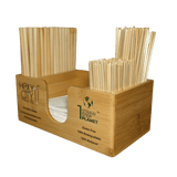 Bamboo Straw and Napkin Bar Caddy by Holy City Straw Company