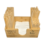 Bamboo Straw and Napkin Bar Caddy by Holy City Straw Company