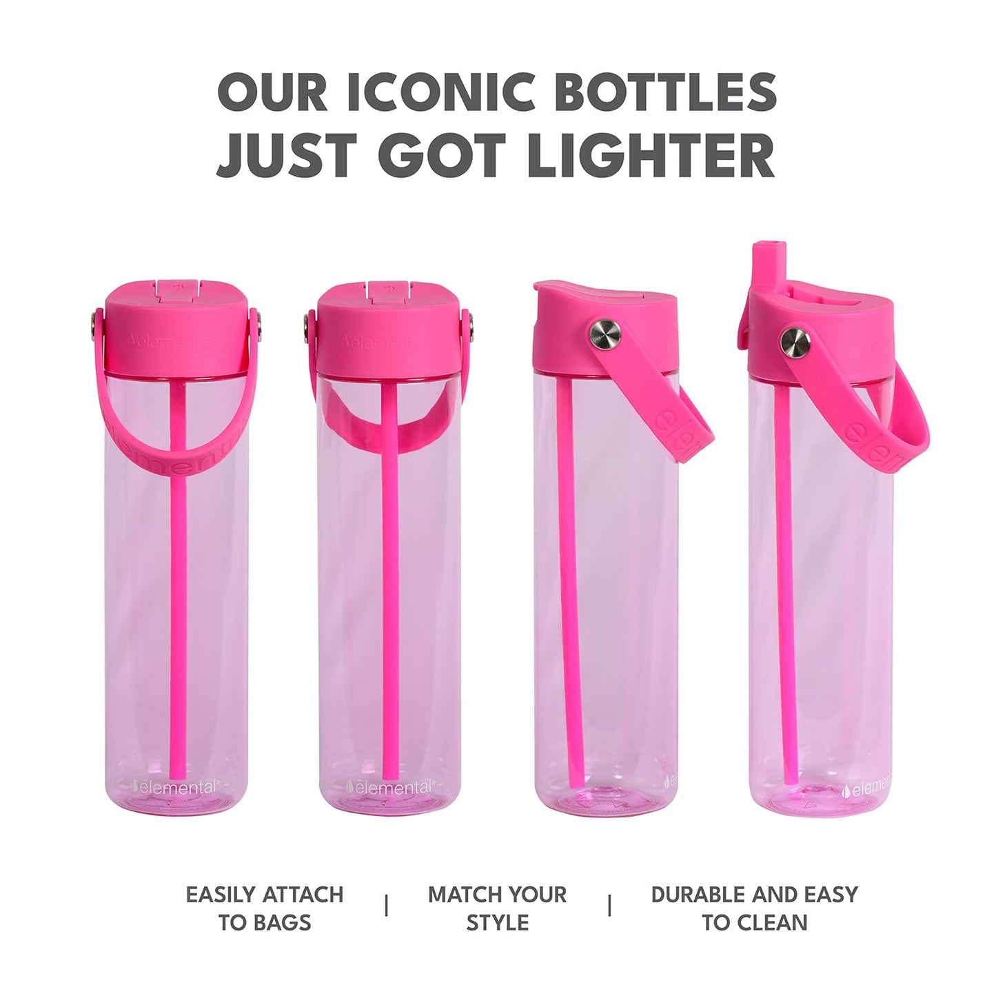 26 oz Tritan Plastic Water Bottle - Hot Pink