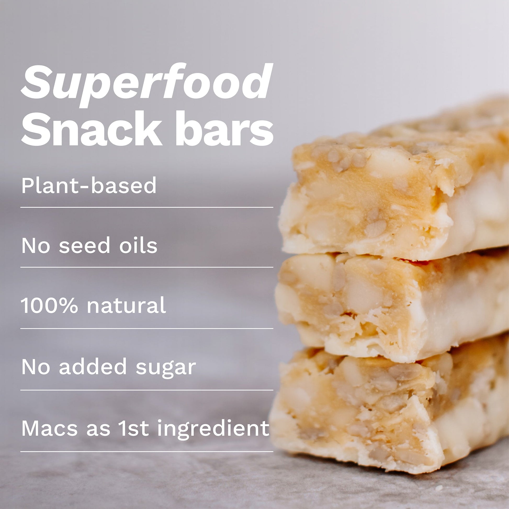 White Chocolate Macadamia Nut Snack Bar (12 Bars)