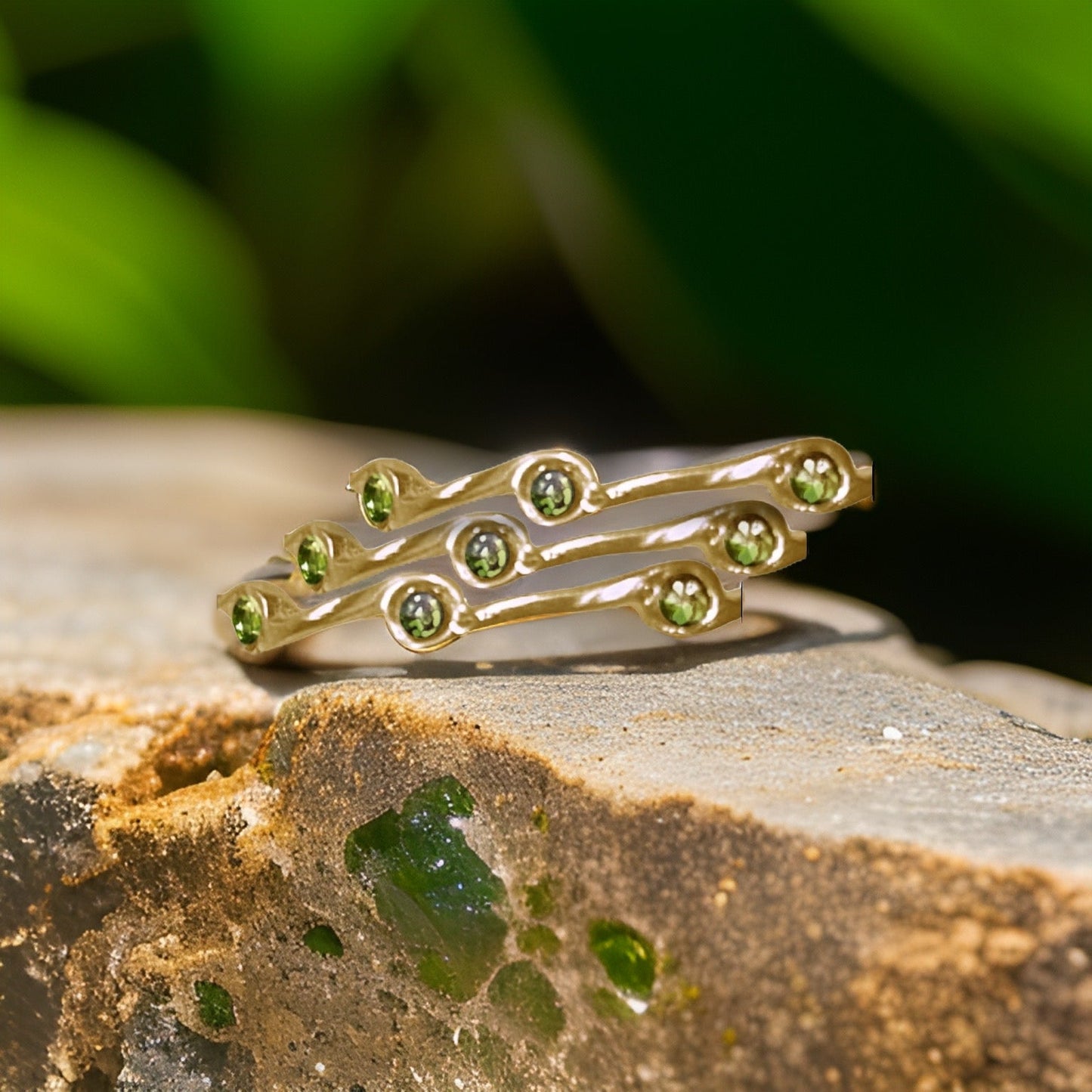 Peridot Birthstone Stacker Ring by The Urban Charm