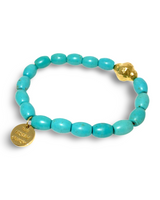 Natural Turquoise Healing Mantra Bracelet by The Urban Charm
