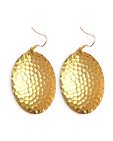 Blue Marble Oval Dome Lures of Love Earrings by The Urban Charm