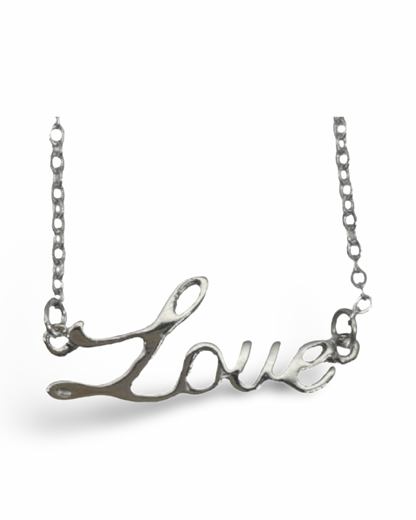 Love Script Necklace by The Urban Charm