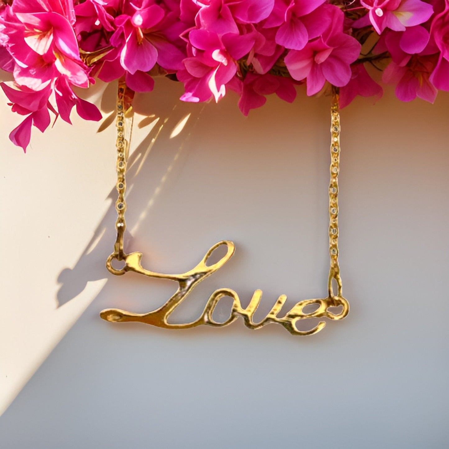 Love Script Necklace by The Urban Charm