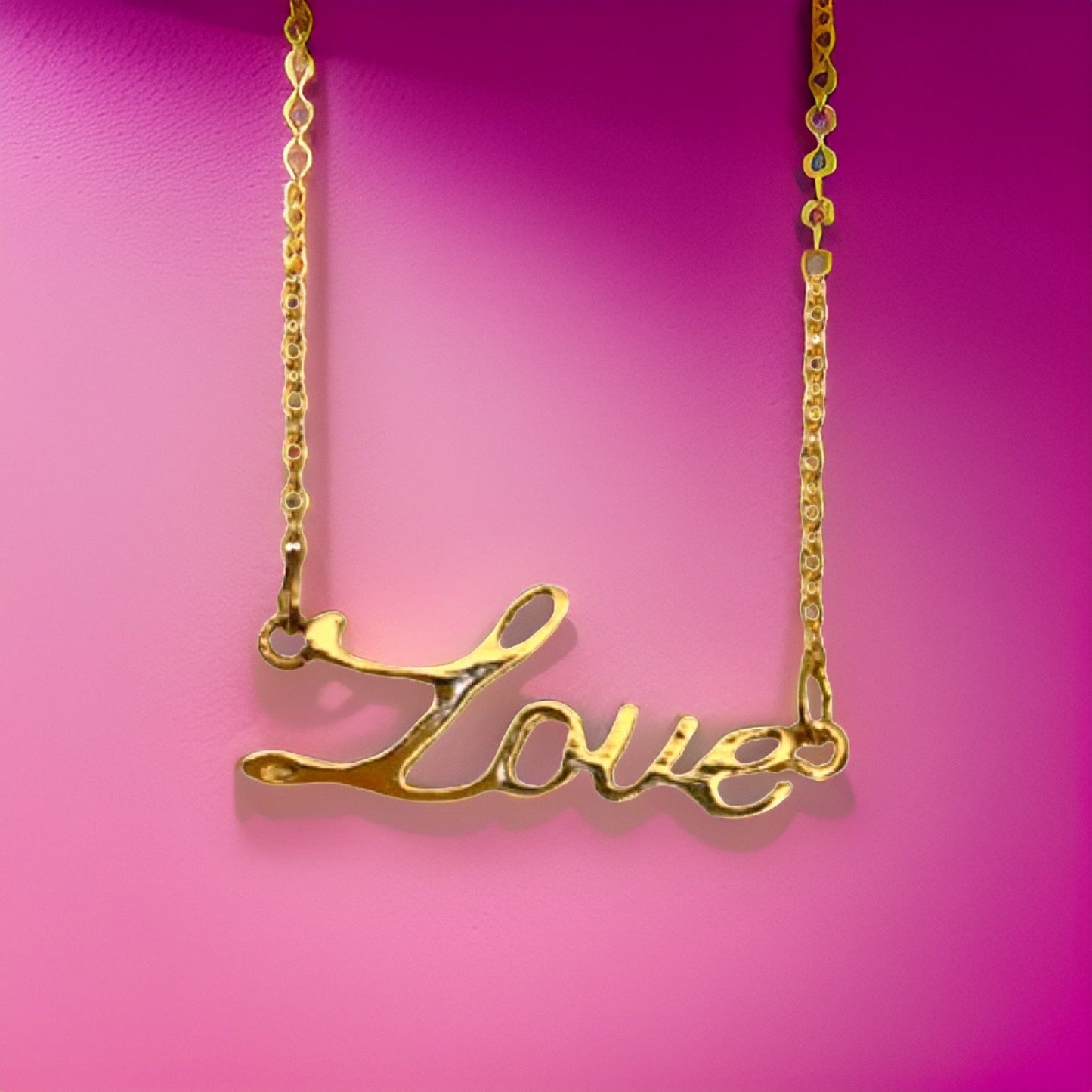 Love Script Necklace by The Urban Charm