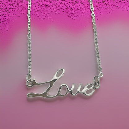 Love Script Necklace by The Urban Charm