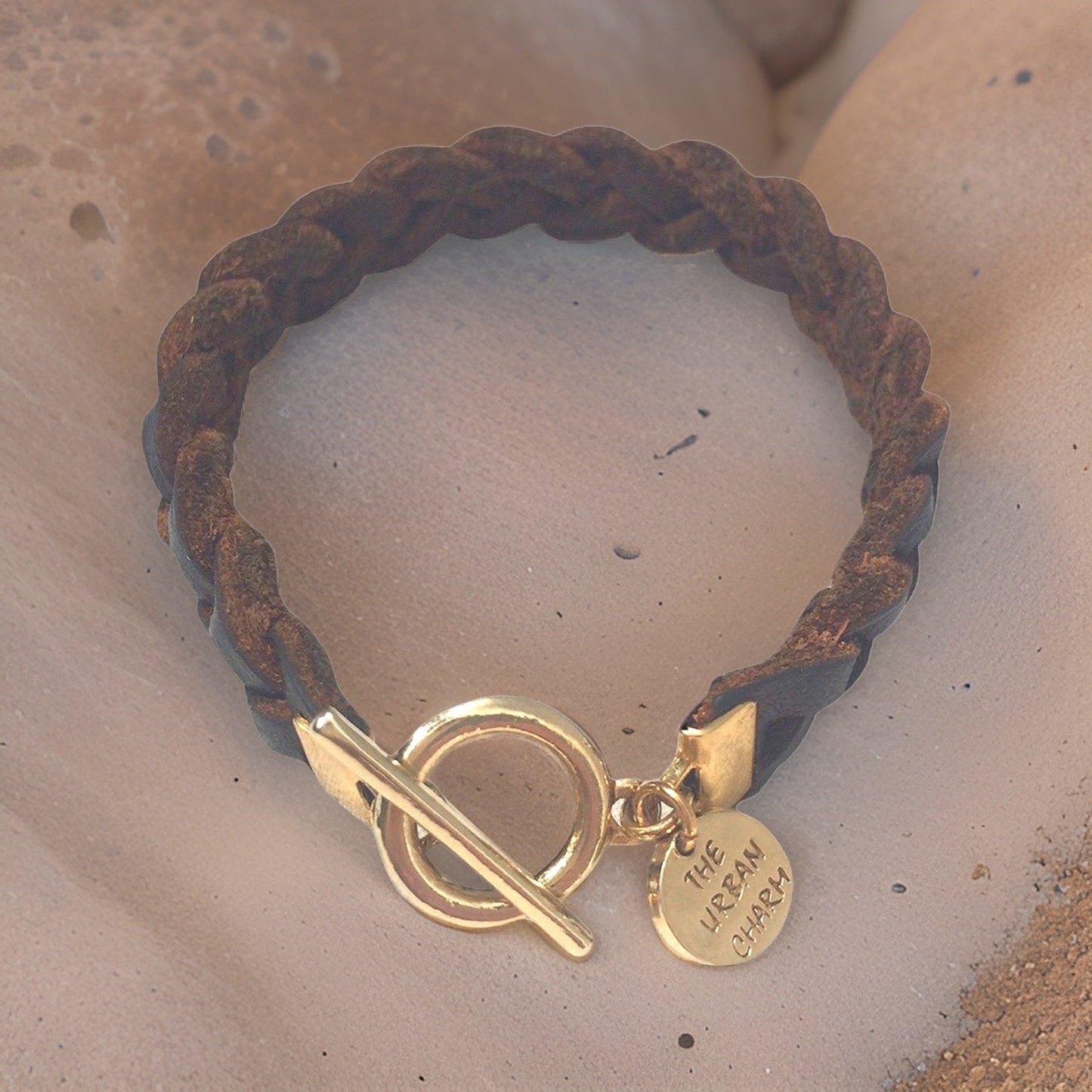 Brown Braided Wrap GenuineLeather Bracelet by The Urban Charm