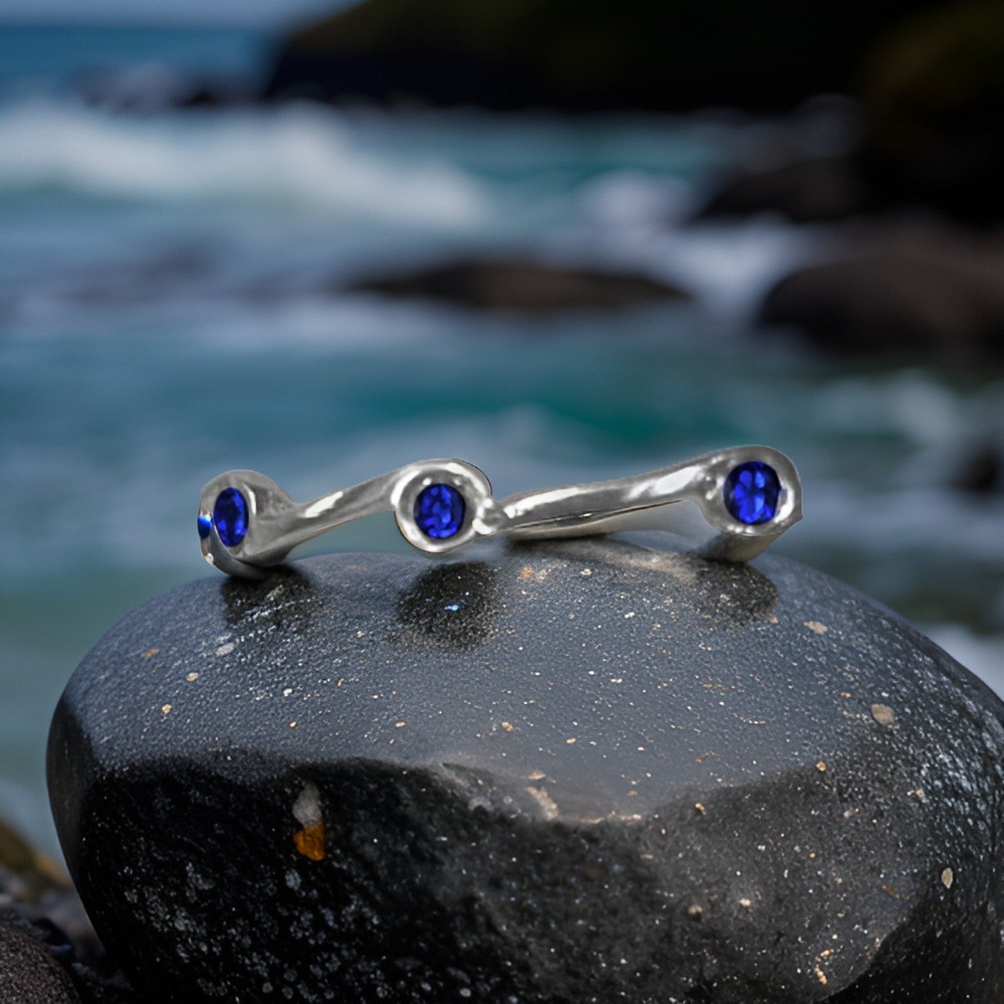 Sapphire Birthstone Stacker Ring by The Urban Charm