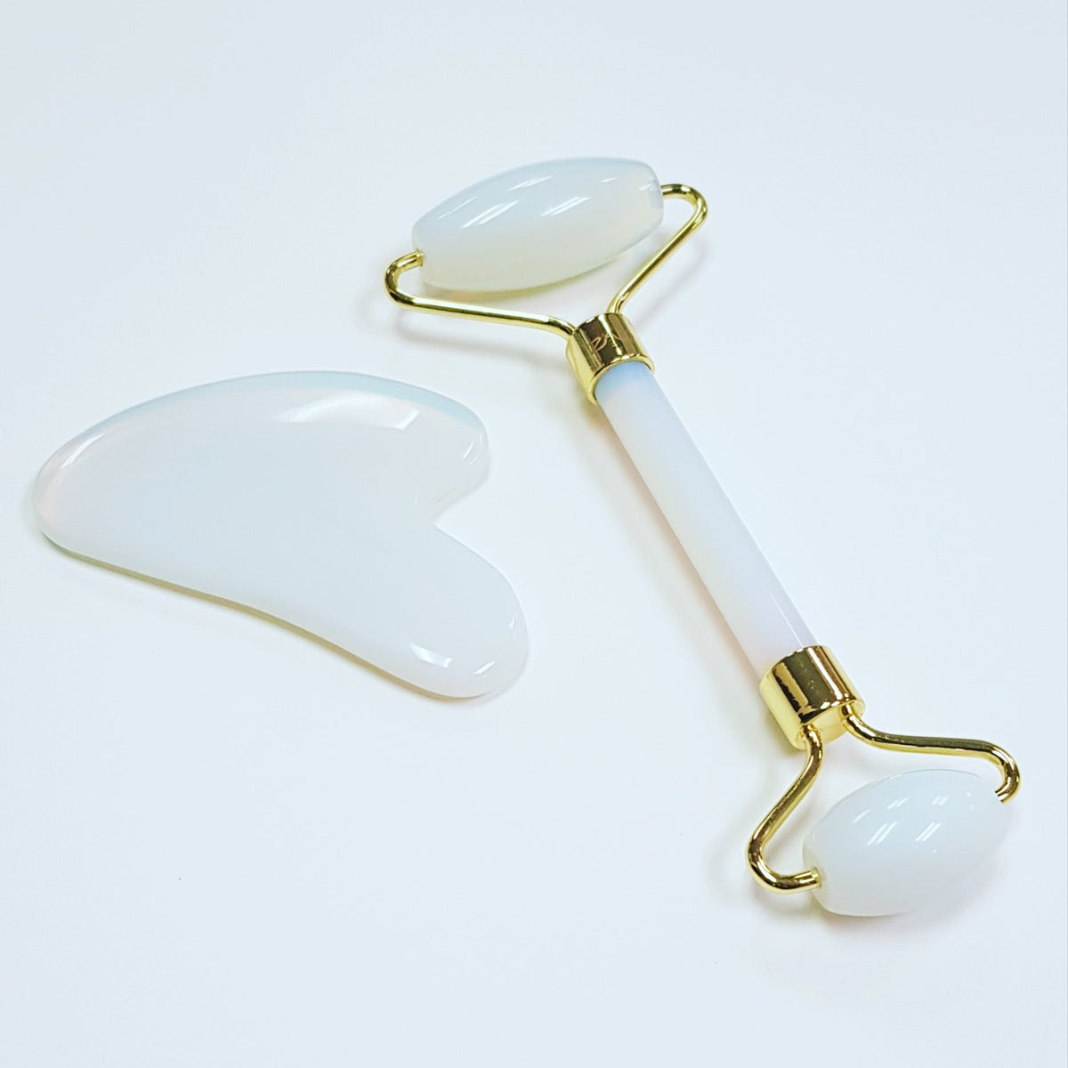 Opalite Facial Roller + Gua Sha Board by ZAQ Skin & Body