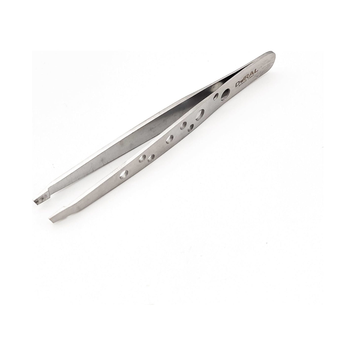 Dural Slant Tweezer Classic Multi dots Silver