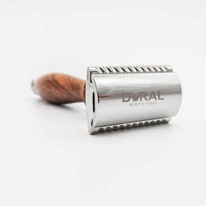 Dural Sheesham Wood Double Edge Safety Razor + Pouch