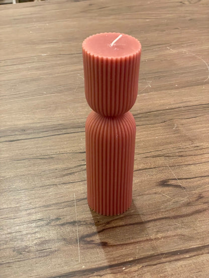 Hourglass Ribbed Candle