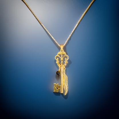 Butterfly Skeleton Key Necklace by The Urban Charm