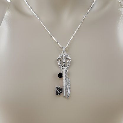 Butterfly Skeleton Key Necklace by The Urban Charm