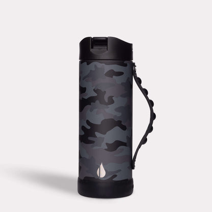 Iconic 14oz Pop Fidget Bottle - Black Camo