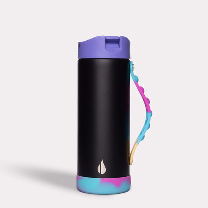 Iconic 14oz Pop Fidget Bottle - Black Tie Dye