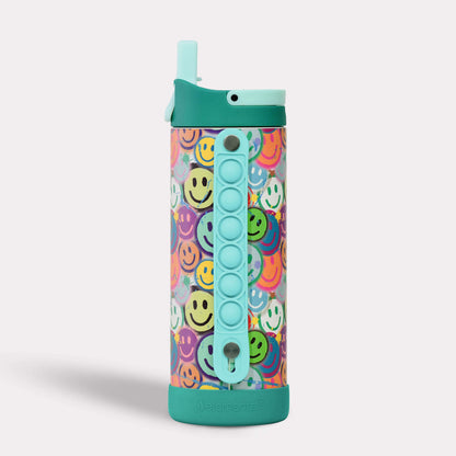 Iconic 14oz Pop Fidget Bottle - Graffiti Smile